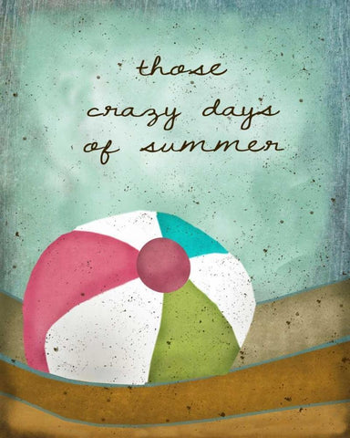 Crazy Days of Summer White Modern Wood Framed Art Print with Double Matting by Albert, Beth