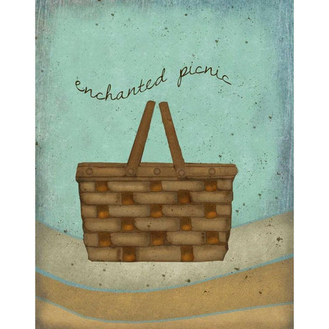 Enchanted Picnic Black Modern Wood Framed Art Print with Double Matting by Albert, Beth