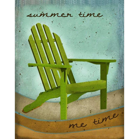 Summertime White Modern Wood Framed Art Print by Albert, Beth