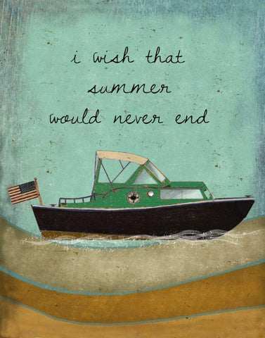 Wish Summer Would Never End Black Ornate Wood Framed Art Print with Double Matting by Albert, Beth