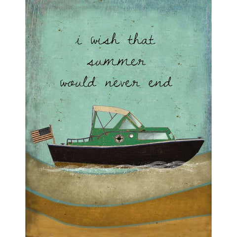 Wish Summer Would Never End Black Modern Wood Framed Art Print with Double Matting by Albert, Beth