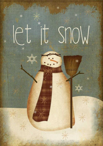 Let it Snow Black Ornate Wood Framed Art Print with Double Matting by Albert, Beth