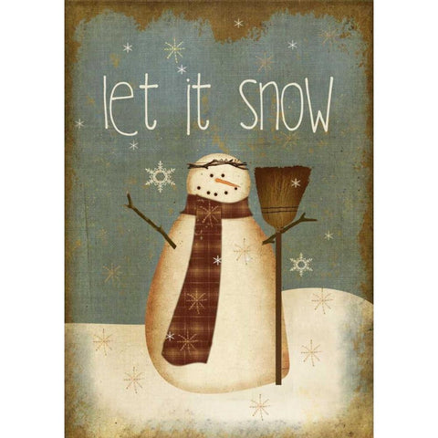 Let it Snow Black Modern Wood Framed Art Print by Albert, Beth