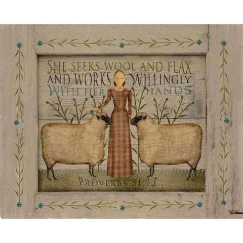 She Seeks Gold Ornate Wood Framed Art Print with Double Matting by Albert, Beth