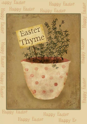 Easter Thyme White Modern Wood Framed Art Print with Double Matting by Albert, Beth