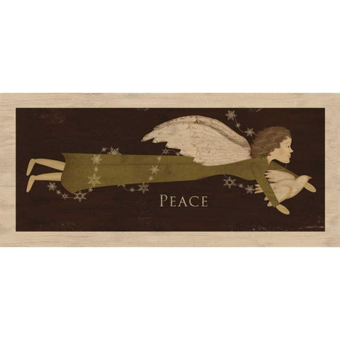 Angel Peace Black Modern Wood Framed Art Print with Double Matting by Albert, Beth
