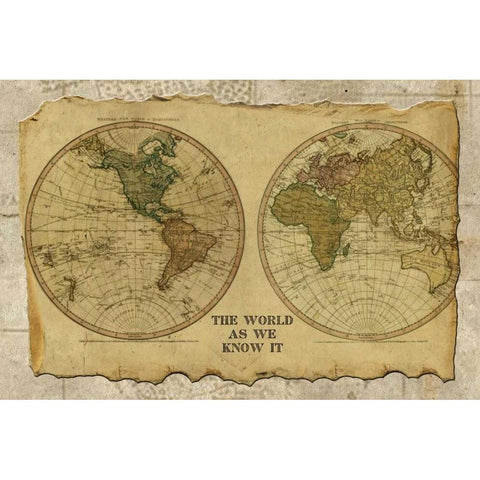 Antique Map I Black Modern Wood Framed Art Print with Double Matting by Albert, Beth