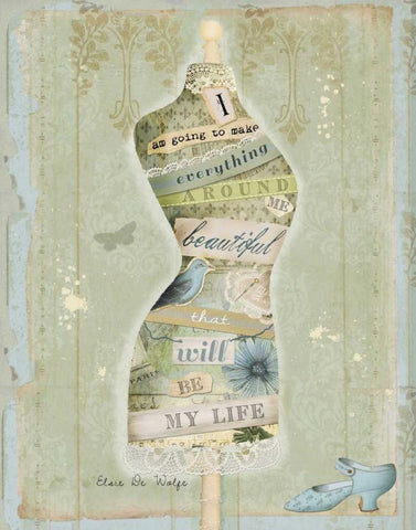 Make Everything Beautiful Black Ornate Wood Framed Art Print with Double Matting by Albert, Beth