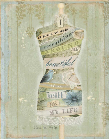 Make Everything Beautiful II Black Ornate Wood Framed Art Print with Double Matting by Albert, Beth