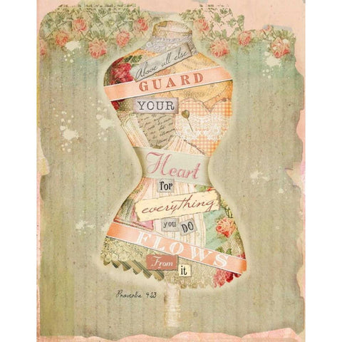 Guard Your Heart II Gold Ornate Wood Framed Art Print with Double Matting by Albert, Beth