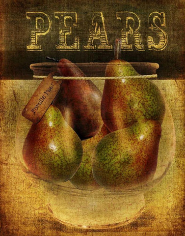 Pears White Modern Wood Framed Art Print with Double Matting by Albert, Beth