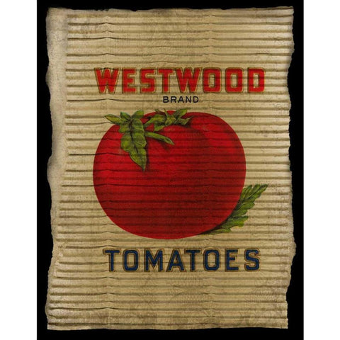 Vintage Tomatoes Gold Ornate Wood Framed Art Print with Double Matting by Albert, Beth