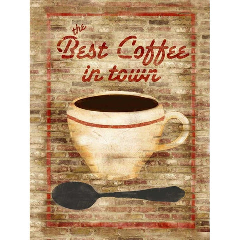 Best Coffee in Town White Modern Wood Framed Art Print by Albert, Beth