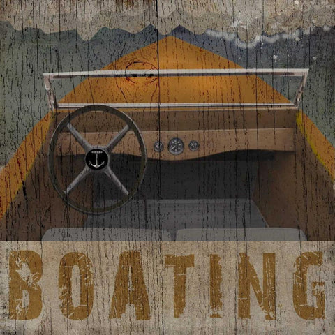 Boating Black Ornate Wood Framed Art Print with Double Matting by Albert, Beth