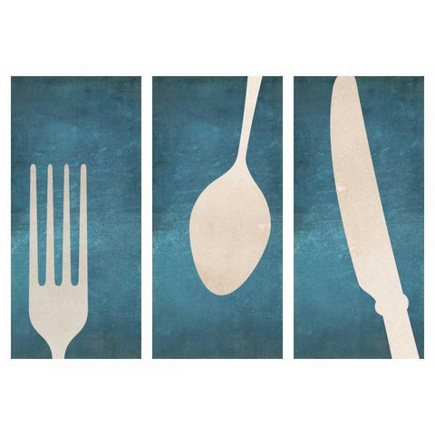 Flatware II Black Modern Wood Framed Art Print with Double Matting by Drotz, Dallas