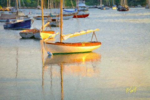 Sail Me White Modern Wood Framed Art Print with Double Matting by Petrizzo, Michael