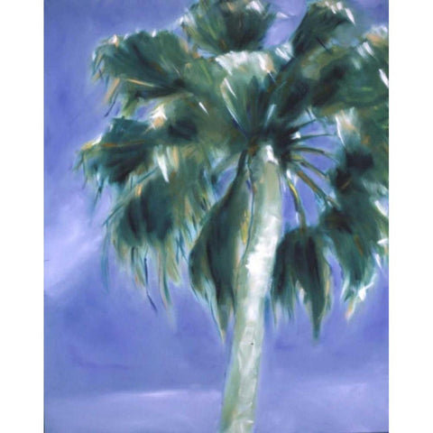 Big Palm Black Modern Wood Framed Art Print by Hoffman, Kate