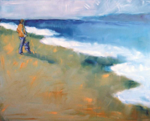 Father and Child Black Ornate Wood Framed Art Print with Double Matting by Hoffman, Kate