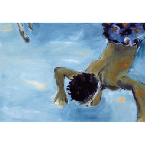 Diving for Quarters Gold Ornate Wood Framed Art Print with Double Matting by Hoffman, Kate