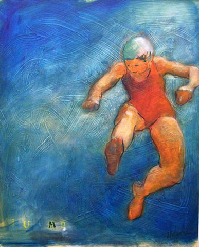 Jump Black Ornate Wood Framed Art Print with Double Matting by Hoffman, Kate