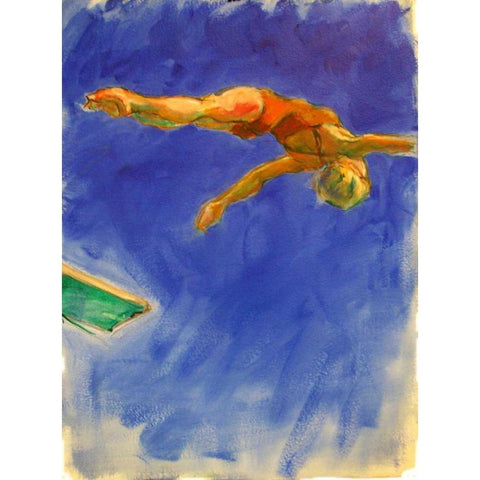 Diver Black Modern Wood Framed Art Print by Hoffman, Kate