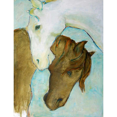 Amigos Black Modern Wood Framed Art Print by Hoffman, Kate