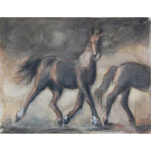 Sideways Look White Modern Wood Framed Art Print by Hoffman, Kate