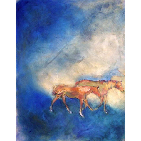 Walking Off Gold Ornate Wood Framed Art Print with Double Matting by Hoffman, Kate