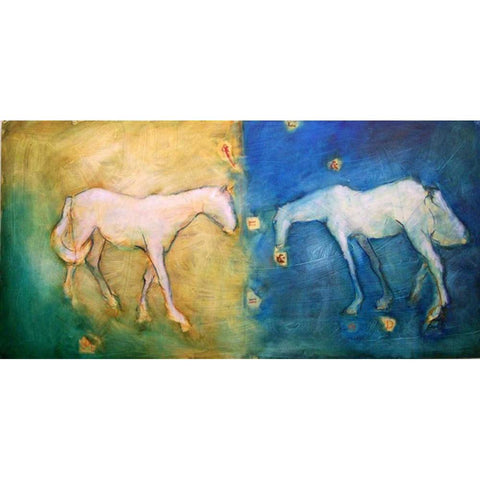 1 Plus 1 White Modern Wood Framed Art Print by Hoffman, Kate