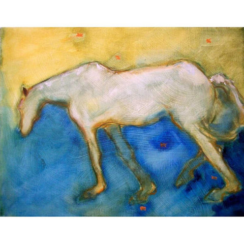Horse 2 Black Modern Wood Framed Art Print by Hoffman, Kate