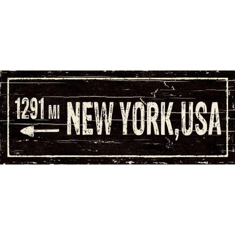 Destination Signs II Gold Ornate Wood Framed Art Print with Double Matting by Pela Studio