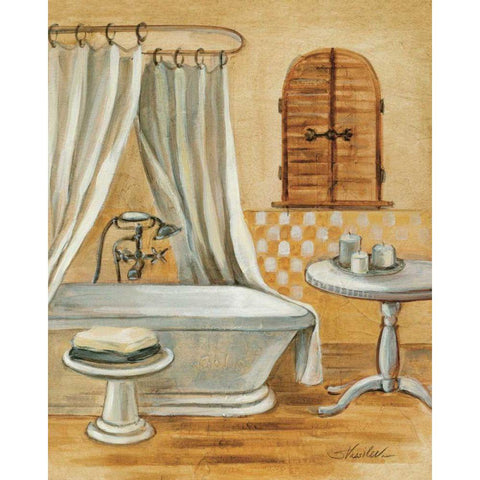 Light Bath I Gold Ornate Wood Framed Art Print with Double Matting by Vassileva, Silvia