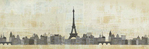 Eiffel Skyline White Modern Wood Framed Art Print with Double Matting by Tillmon, Avery