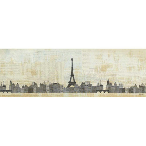 Eiffel Skyline Gold Ornate Wood Framed Art Print with Double Matting by Tillmon, Avery