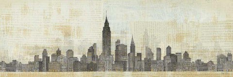 Empire Skyline Black Ornate Wood Framed Art Print with Double Matting by Tillmon, Avery