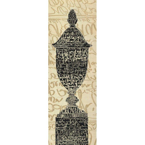 Scripted Urn II Gold Ornate Wood Framed Art Print with Double Matting by Tillmon, Avery