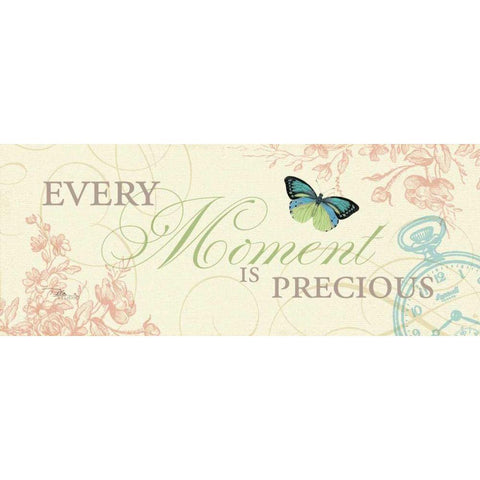 Time Flies I Gold Ornate Wood Framed Art Print with Double Matting by Pela Studio