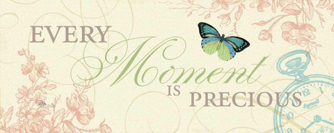 Time Flies I Black Ornate Wood Framed Art Print with Double Matting by Pela Studio