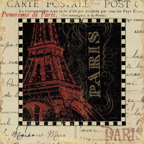 La Tour I Black Ornate Wood Framed Art Print with Double Matting by Audit, Lisa