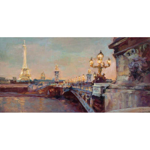 Parisian Evening Crop Black Modern Wood Framed Art Print by Hageman, Marilyn