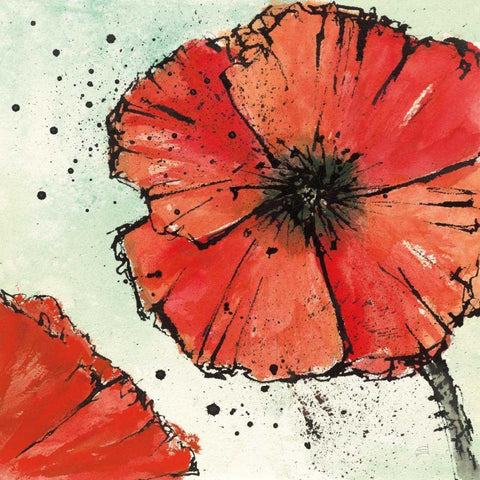 Not a California Poppy IV White Modern Wood Framed Art Print by Paschke, Chris