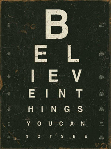Eye Chart III Black Ornate Wood Framed Art Print with Double Matting by Pela Studio