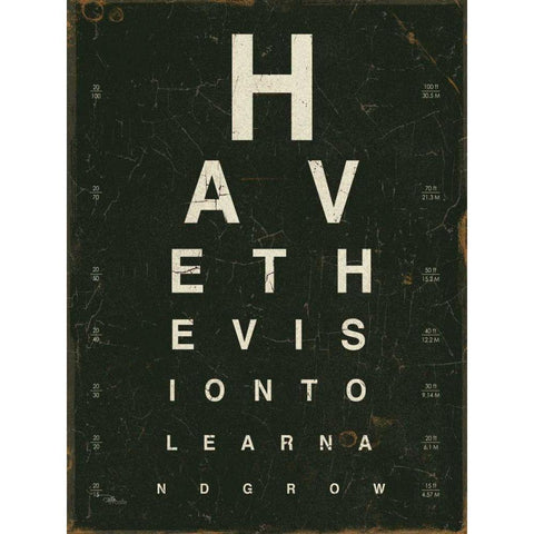 Eye Chart IV White Modern Wood Framed Art Print by Pela Studio