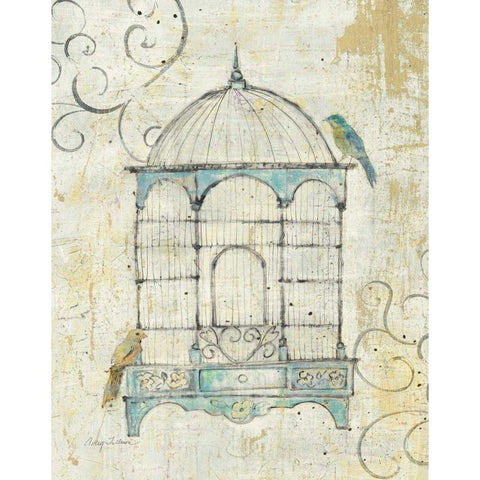 Bird Cage IV White Modern Wood Framed Art Print by Tillmon, Avery