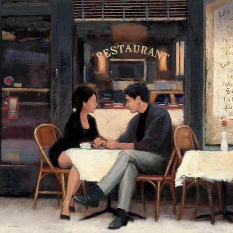 Rendezvous Black Modern Wood Framed Art Print by Sullivan, Myles