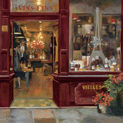 Parisian Shoppe II Black Modern Wood Framed Art Print by Hageman, Marilyn