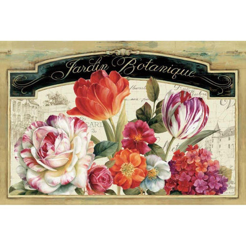 Garden View I Gold Ornate Wood Framed Art Print with Double Matting by Audit, Lisa