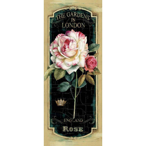 Garden View V Black Gold Ornate Wood Framed Art Print with Double Matting by Audit, Lisa