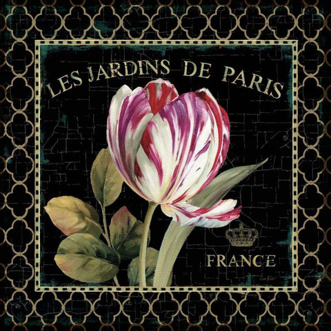 Garden View VI Black Ornate Wood Framed Art Print with Double Matting by Audit, Lisa