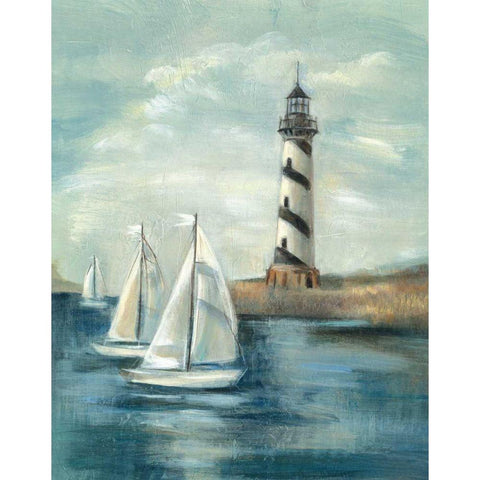 Northeastern Breeze II White Modern Wood Framed Art Print by Vassileva, Silvia